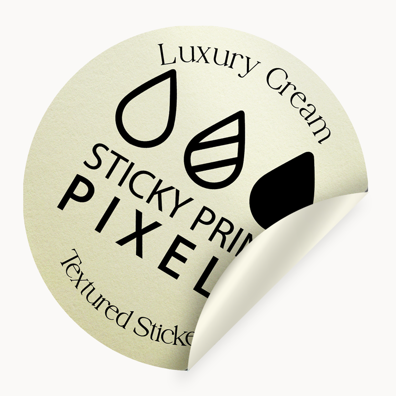 Cream Textured Stickers