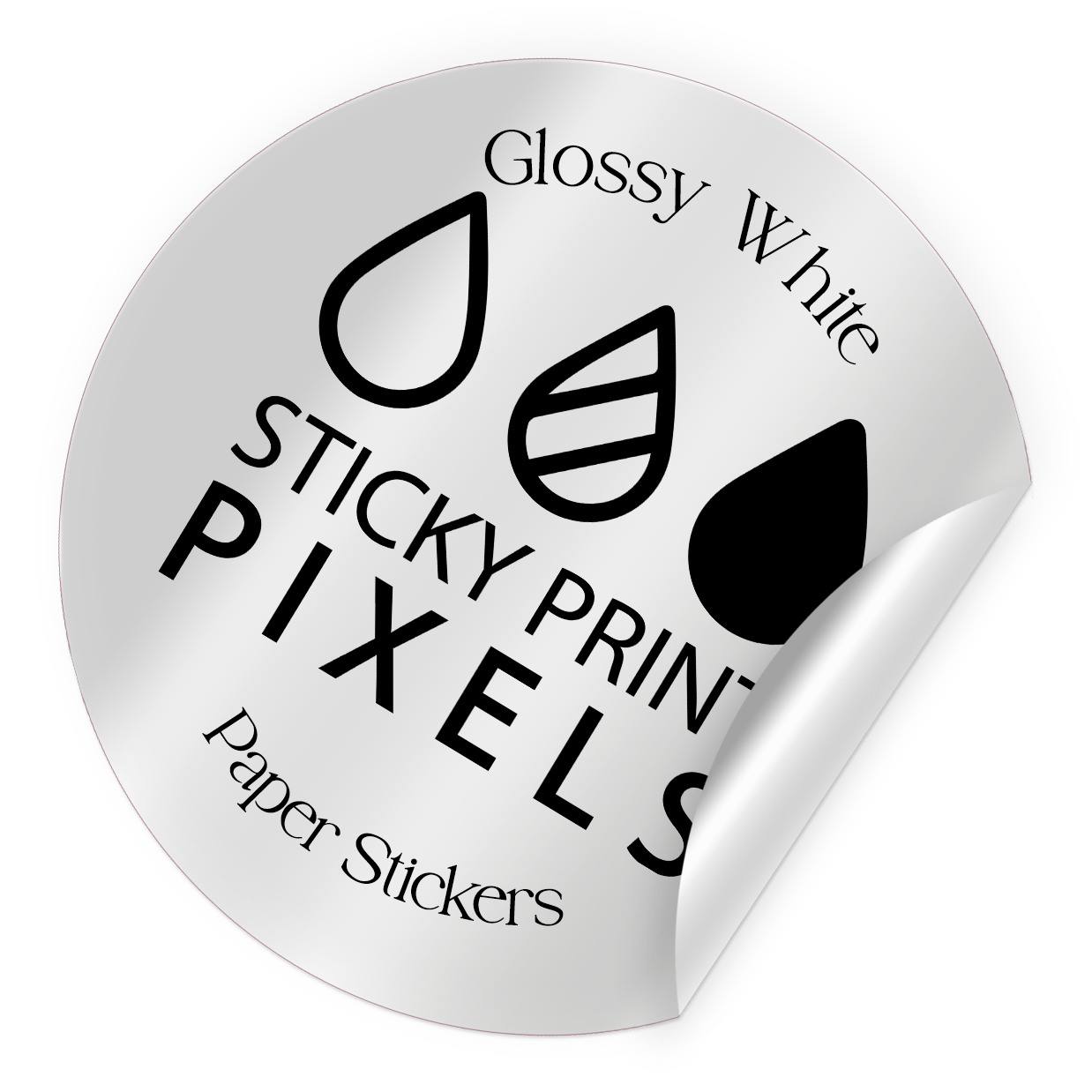 Custom Glossy Paper Stickers – Premium Logo & Product Labels | Folded Strips for Branding - Decorative Stickers