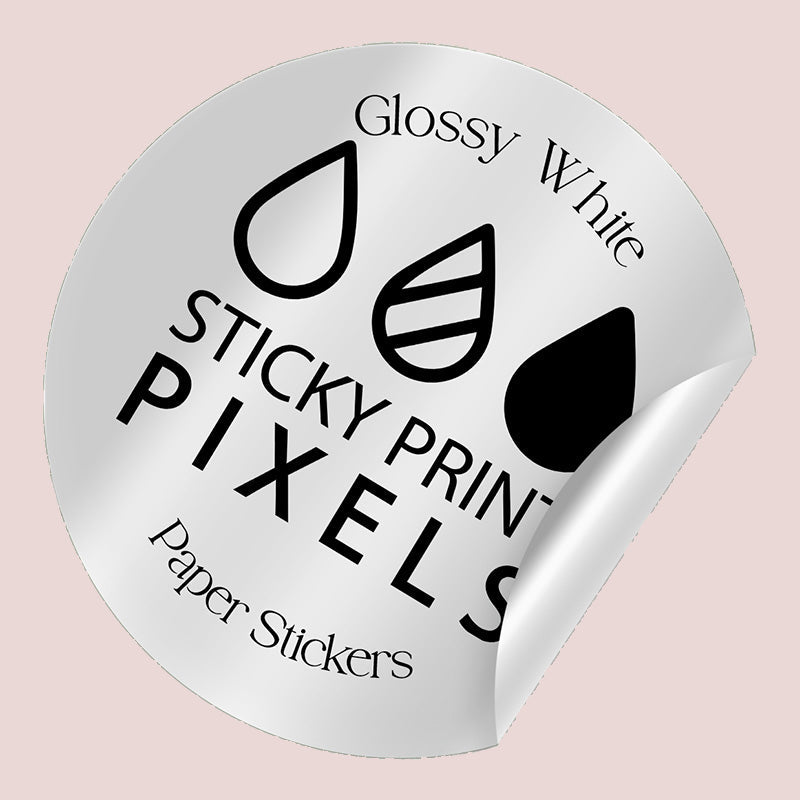 Custom Glossy Paper Stickers – Premium Logo & Product Labels | Folded Strips for Branding - Decorative Stickers by Sticky Print Pixels