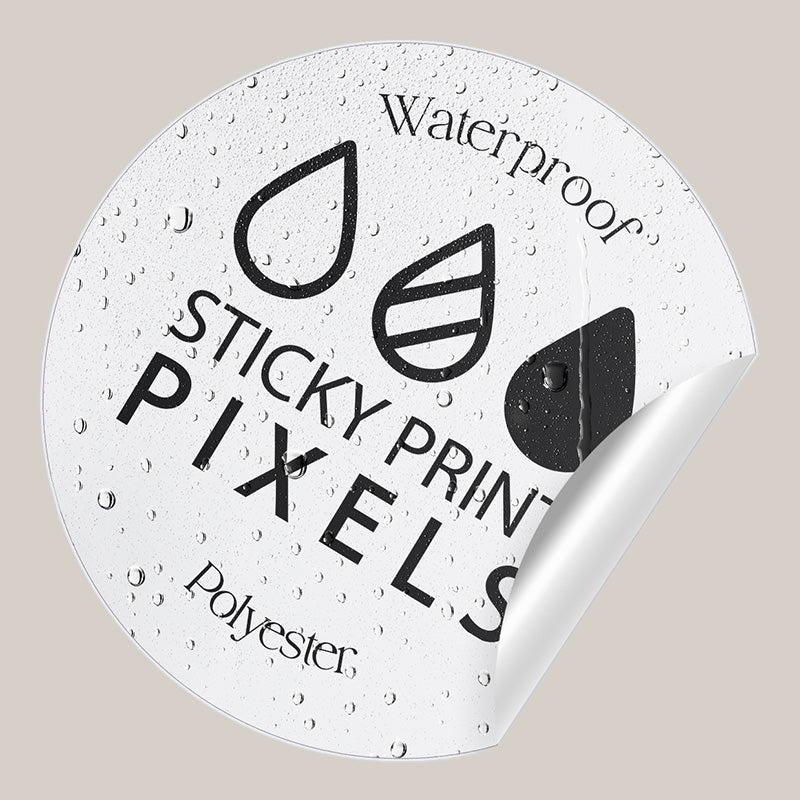 Custom Waterproof White Polyester Labels – Durable, Tear - Resistant & Weatherproof | Permanent Adhesive - by Sticky Print Pixels