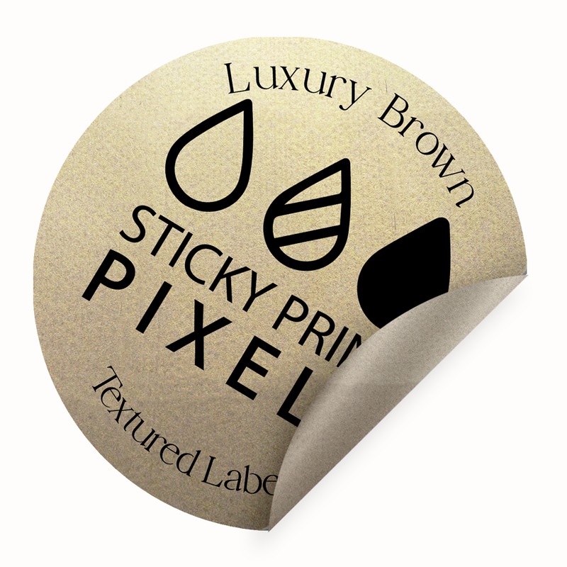 Brown Textured Stickers