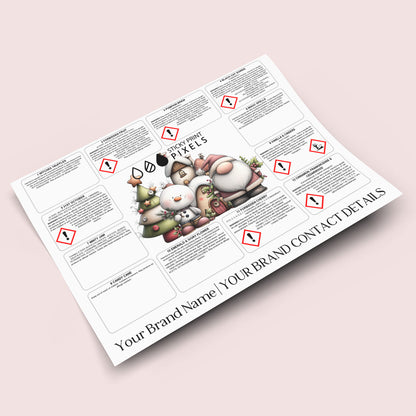 CLP Labels for 12 Fragrances – Horizontal Layout (10 stickers)