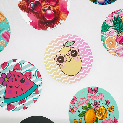 Super Glossy White Paper Stickers (custom sizes)