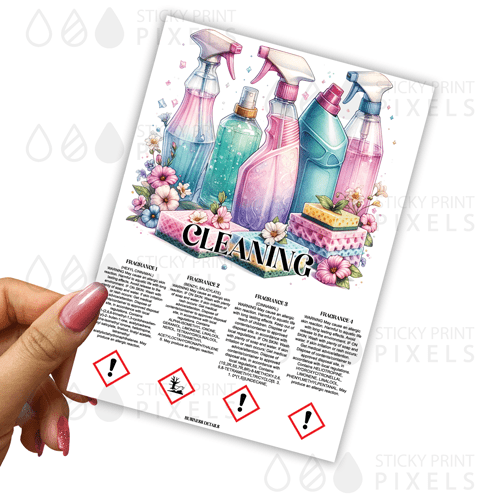 4 Scent CLP for Heart/Star Clams (initial design plus 20 labels) - by Sticky Print Pixels