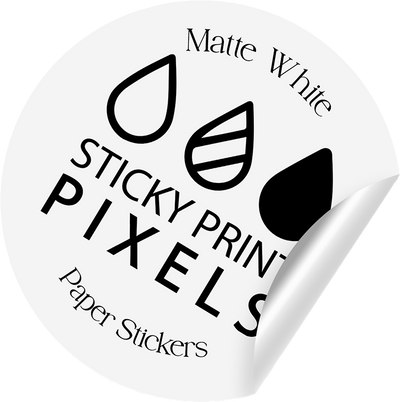 Matt White Paper Stickers