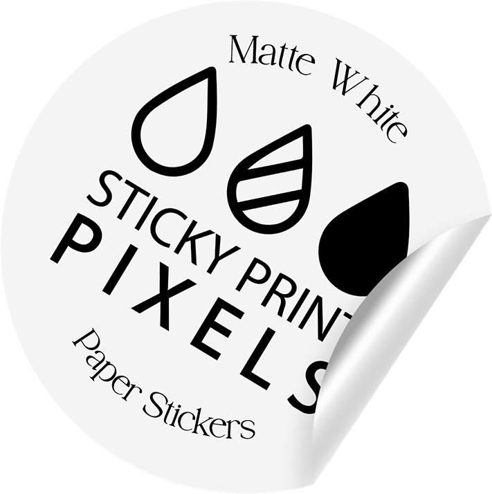 Matt White Paper Stickers