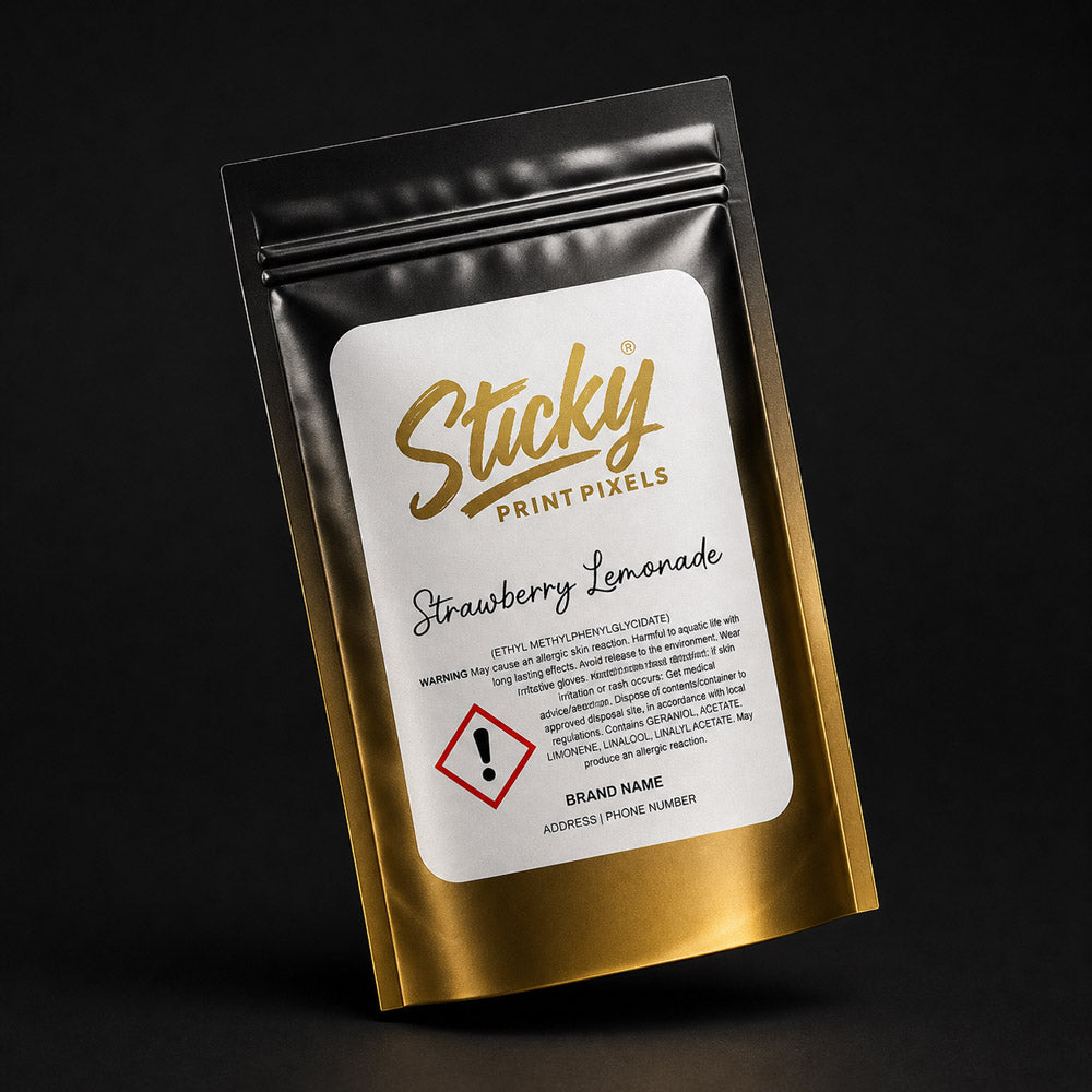 Custom CLP Labels with Logo 70mm x 48mm – Wax Melt, Clamshell & Product Labels (10%)