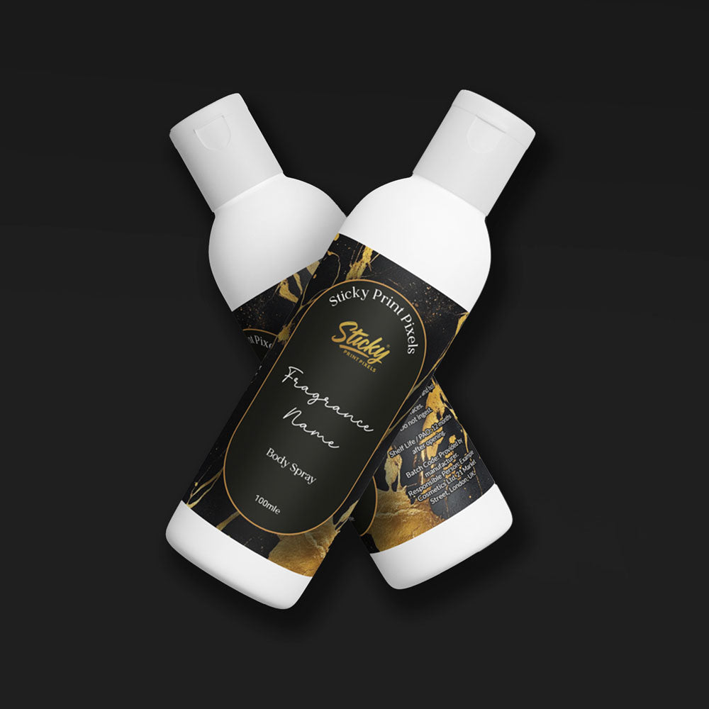 Black & Gold Wrap Labels for Bottles