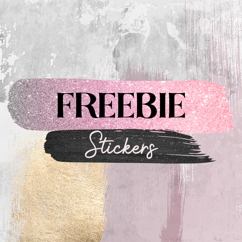 Freebie Stickers 45mm round (multi design choice)