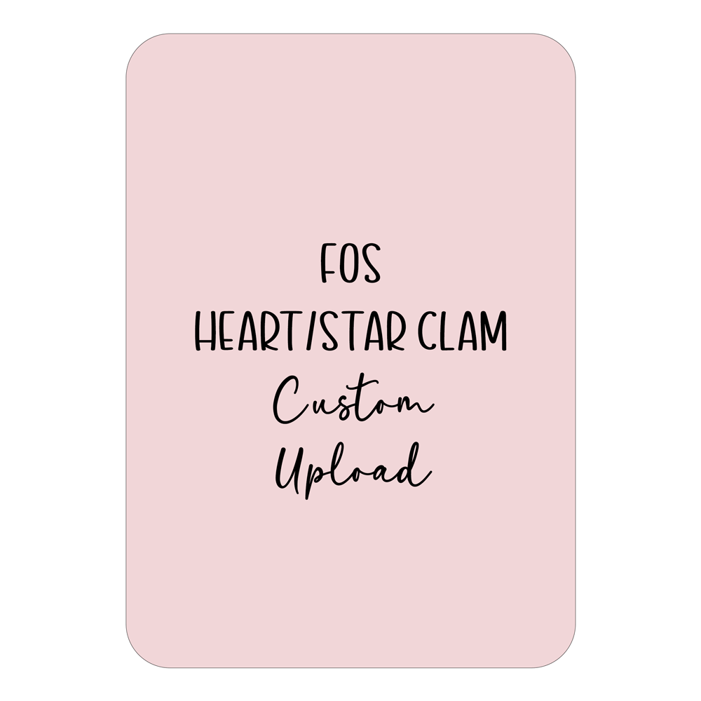 Custom Cut Labels For FOS Heart/Star Clam