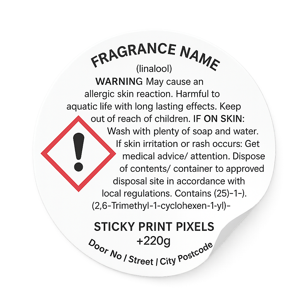 CLP labels (10% non hazardous base clp)