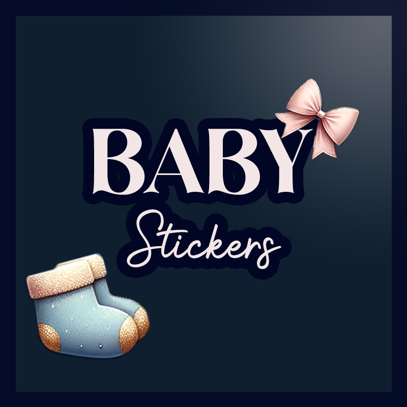 Baby Stickers 45mm round (multi design choice)