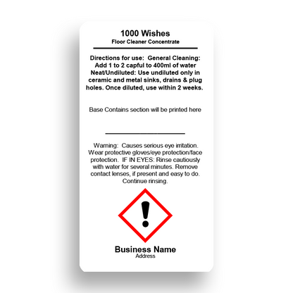 Cleaning Concentrate CLP Labels (FW) - by Sticky Print Pixels