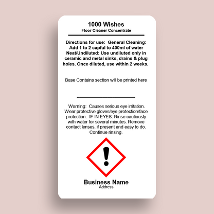 Cleaning Concentrate CLP Labels (FW) - by Sticky Print Pixels