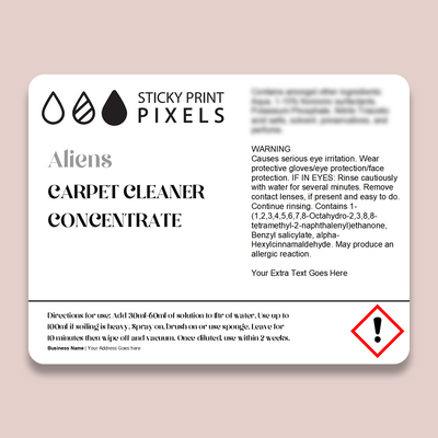 Cleaning Concentrate CLP Labels (FW) - by Sticky Print Pixels