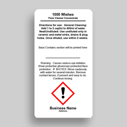 Cleaning Concentrate CLP Labels (FW) - by Sticky Print Pixels