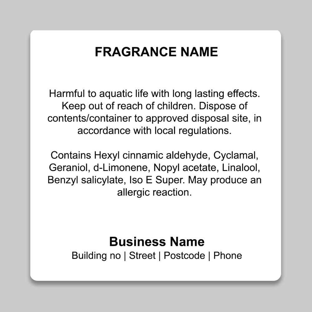 CLP labels for wax melts (non hazardous base clp) - CLP Labels by Sticky Print Pixels