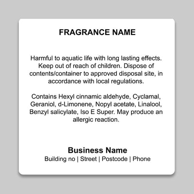 CLP labels for wax melts (non hazardous base clp) - CLP Labels by Sticky Print Pixels