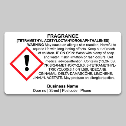 CLP labels for wax melts (non hazardous base clp) - CLP Labels by Sticky Print Pixels