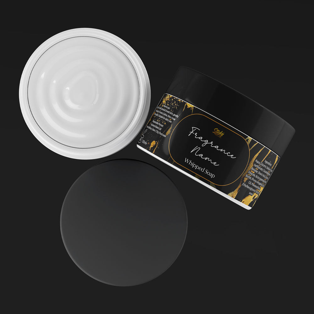 Black & Gold Wrap Labels for Jars & Tubs