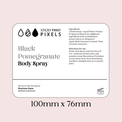 CPSR Logo Stickers – Glossy Paper, Non - Waterproof, Custom Cosmetic Labels - by Sticky Print Pixels