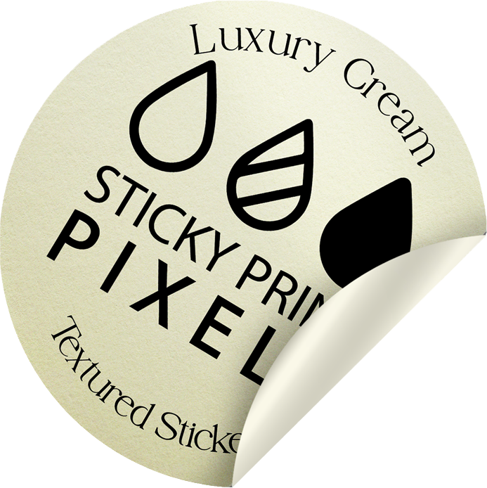 Cream Textured Stickers