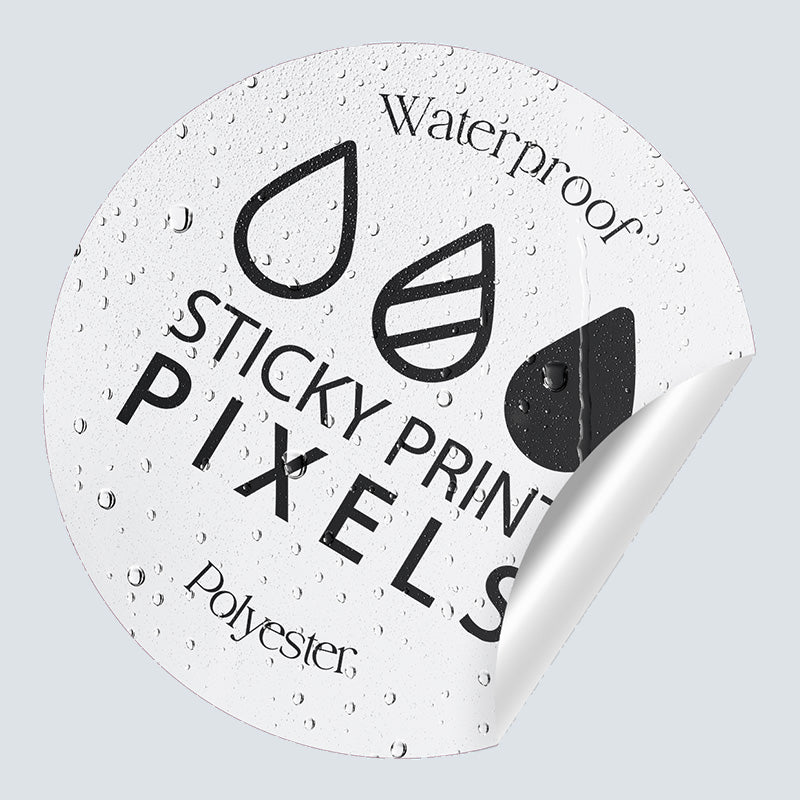 Custom Waterproof White Polyester Labels – Durable, Tear - Resistant & Weatherproof | Permanent Adhesive - by Sticky Print Pixels