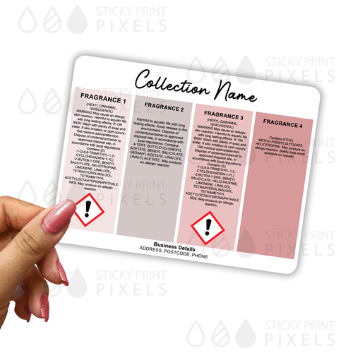 Discontinued due to regulation changes 4 Scent CLP Column Style (20 labels) - by Sticky Print Pixels