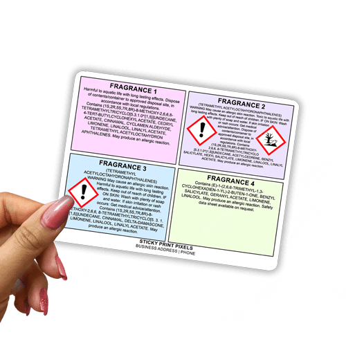 Discontinued due to regulation changes 4 Scent CLP for HB boxes (20 labels) - by Sticky Print Pixels