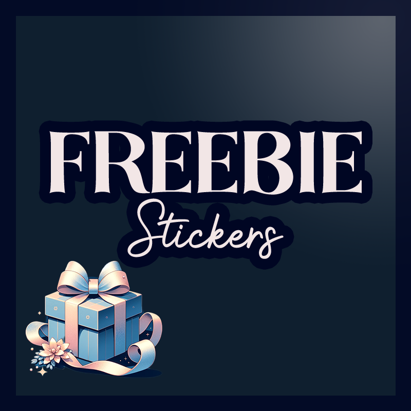 Freebie Stickers 45mm round (multi design choice)