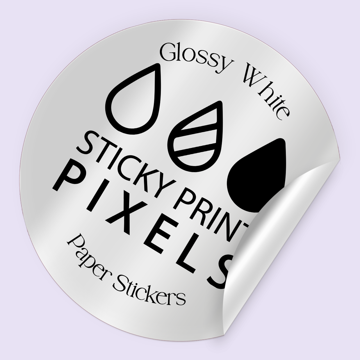 Custom Glossy Paper Stickers – Premium Logo & Product Labels | Folded Strips for Branding