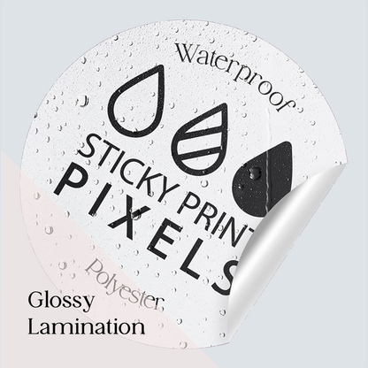 Matt White Waterproof Polyester Stickers