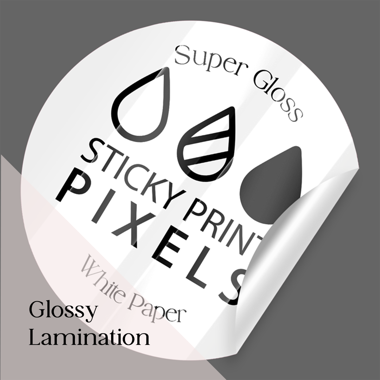 Super Glossy White Paper Stickers (custom sizes)
