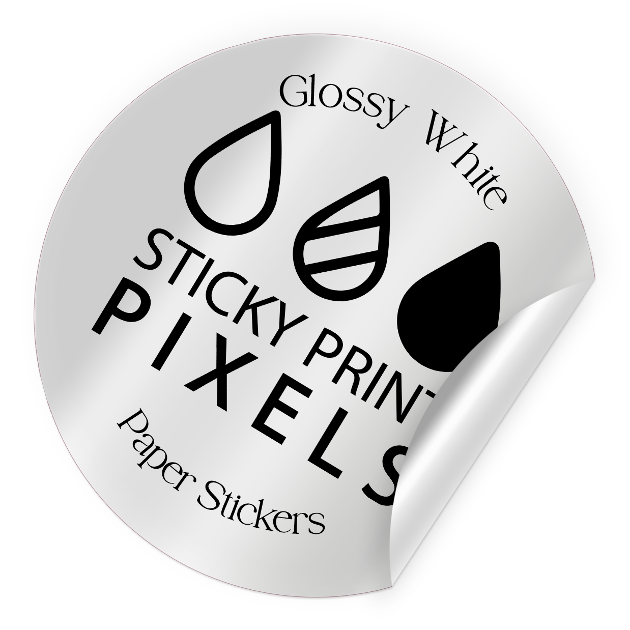 Custom Glossy Paper Stickers – Premium Logo & Product Labels | Folded Strips for Branding