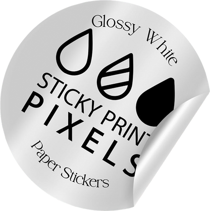 Glossy White Paper Stickers