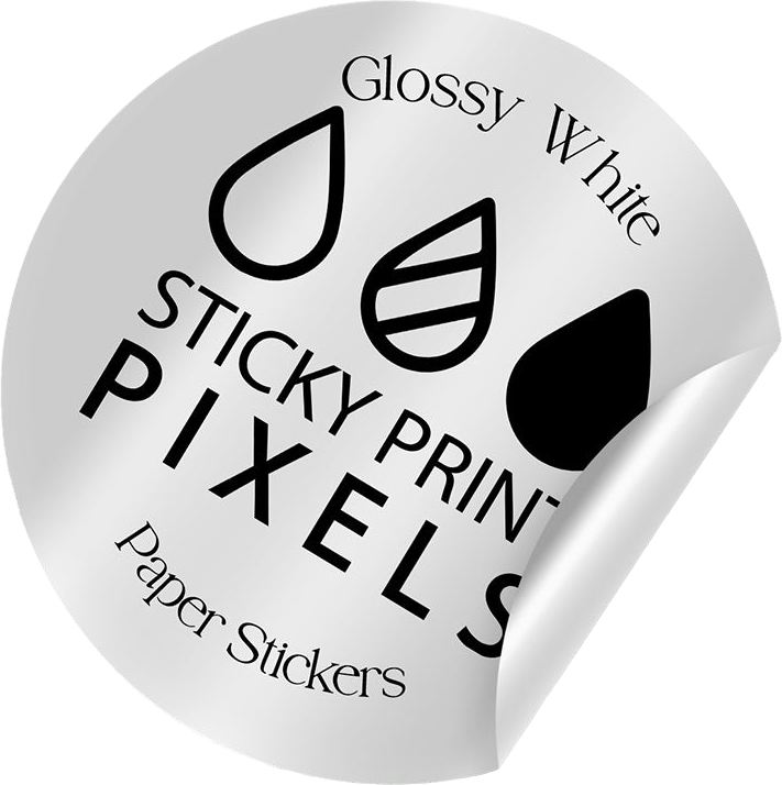 Glossy White Paper Stickers