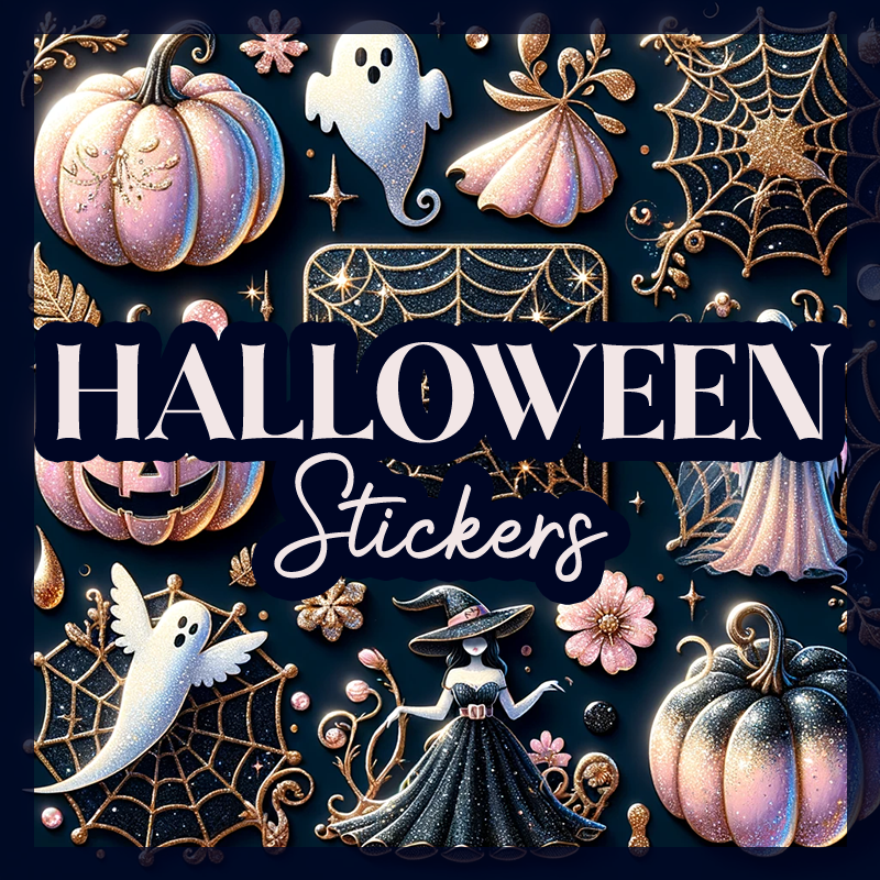 Halloween Stickers 45mm round (multi design choice)