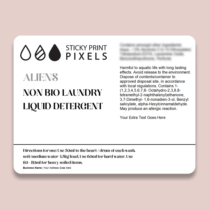 Laundry CLP Labels (FW) - by Sticky Print Pixels