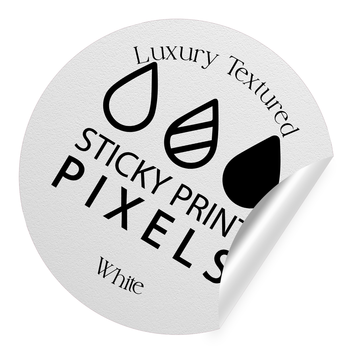 Luxury Textured Matte White Sticker Sheets – Custom Cut, Premium A - by Sticky Print Pixels