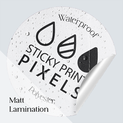 Matt White Waterproof Polyester Stickers