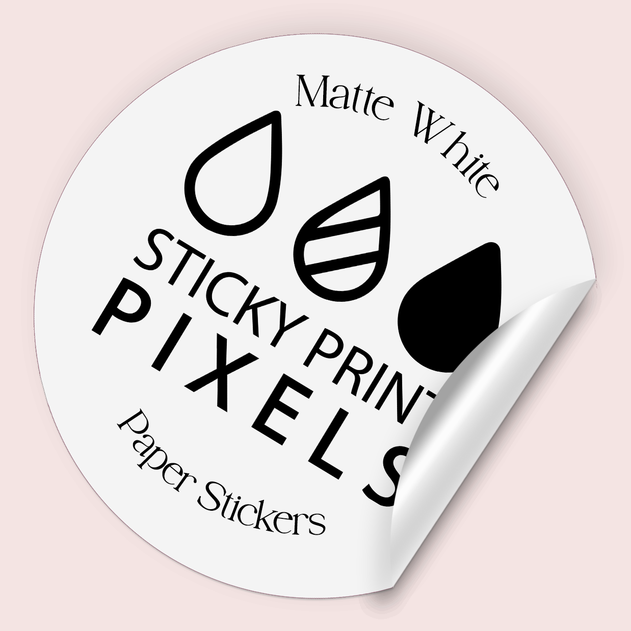 Matte Paper Stickers – Custom Name & Logo Labels | High-Quality Decorative Stickers