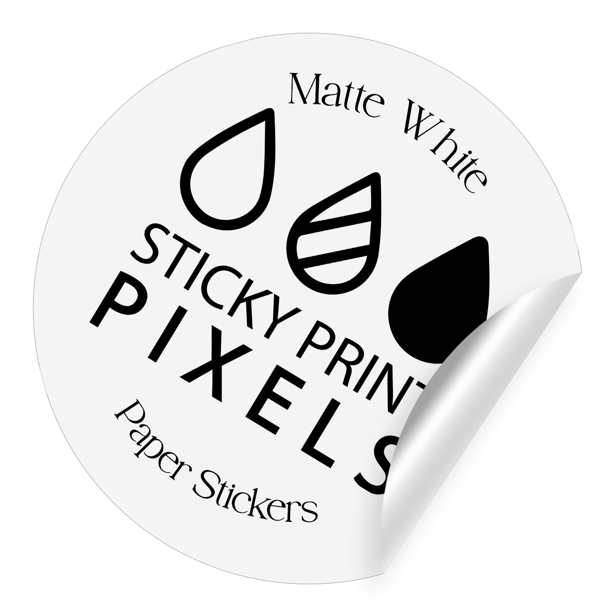 Matte Paper Stickers – Custom Name & Logo Labels | High-Quality Decorative Stickers