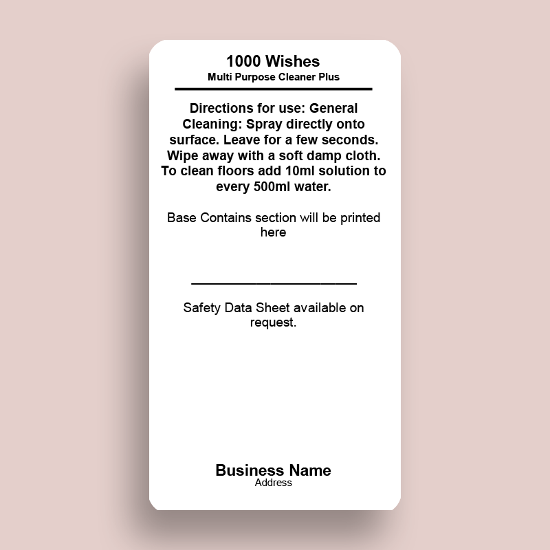 Multi Purpose Cleaning Spray CLP Labels (FW) - by Sticky Print Pixels