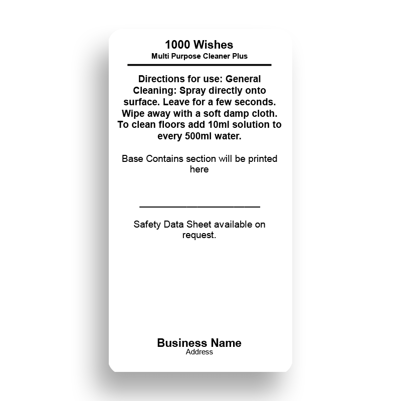 Multi Purpose Cleaning Spray CLP Labels (FW) - by Sticky Print Pixels