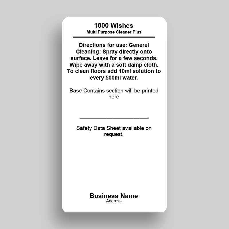 Multi Purpose Cleaning Spray CLP Labels (FW) - by Sticky Print Pixels