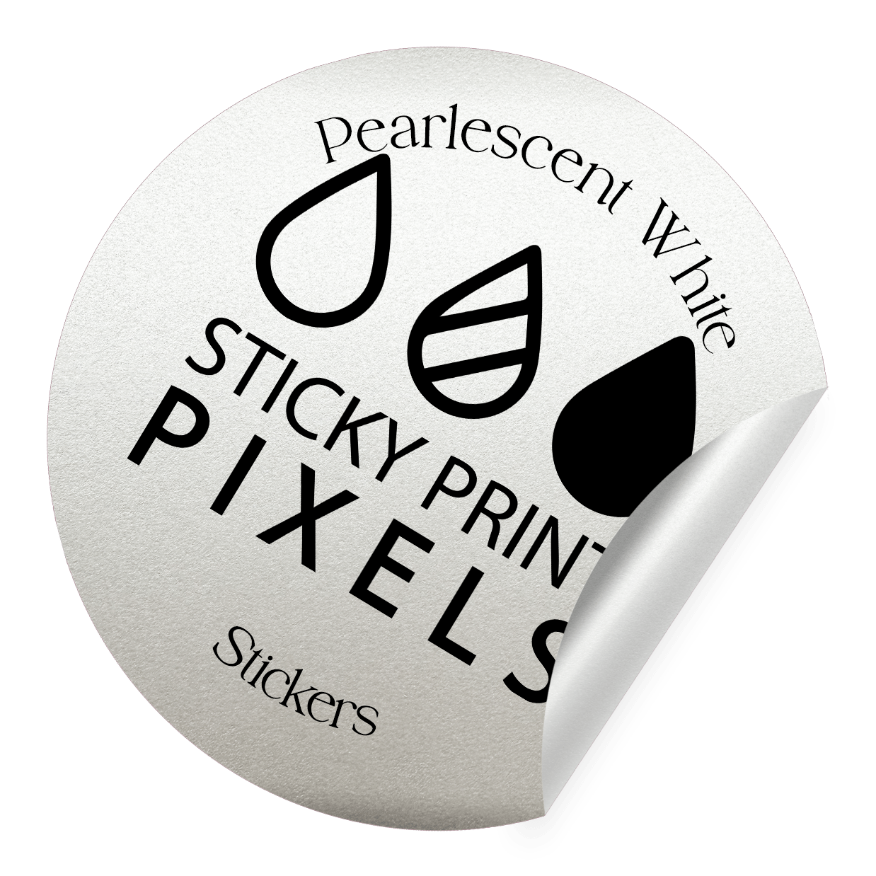 Pearlescent White Sticker Sheets – Shimmering Finish, Precision Cut on A4 Sheets - by Sticky Print Pixels