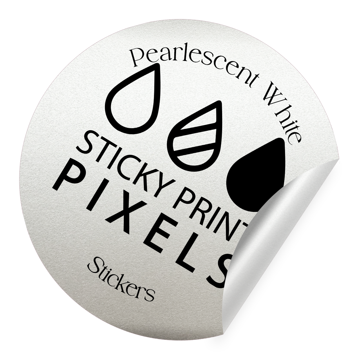 Pearlescent White Sticker Sheets – Shimmering Finish, Precision Cut on A4 Sheets