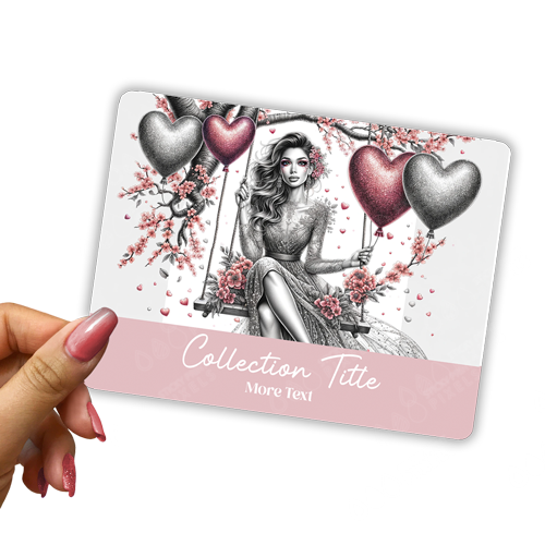 Pink and Grey Valentine (10 Collection Stickers)