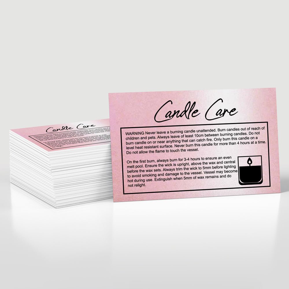 Product Care Cards (10 cards)(multi choice) - by Sticky Print Pixels