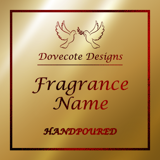 Square Labels Gloss Gold/Red
